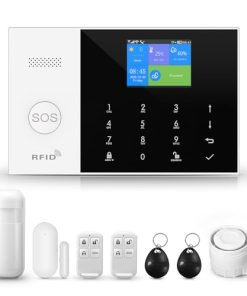 PGST Alarme Maison sans Fil Intelligent 2.4G WiFi/GSM Kit Système d&rsquo;Alarme connectée